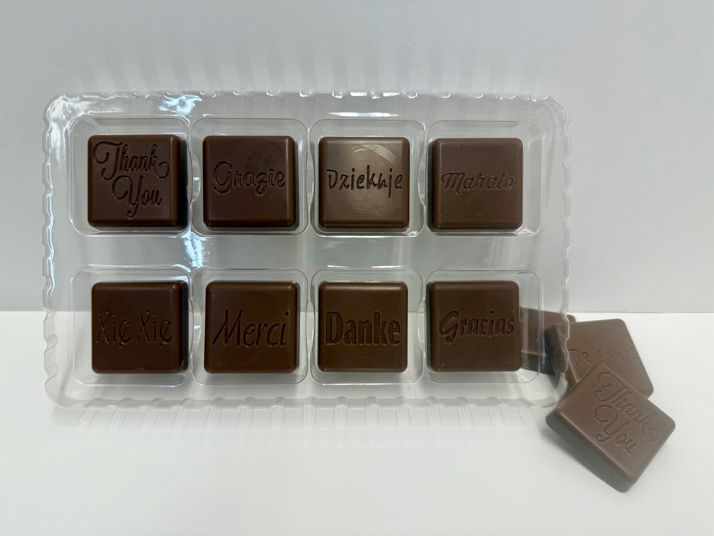 Thank you in 8 Languages- Milk Chocolate 8 pieces