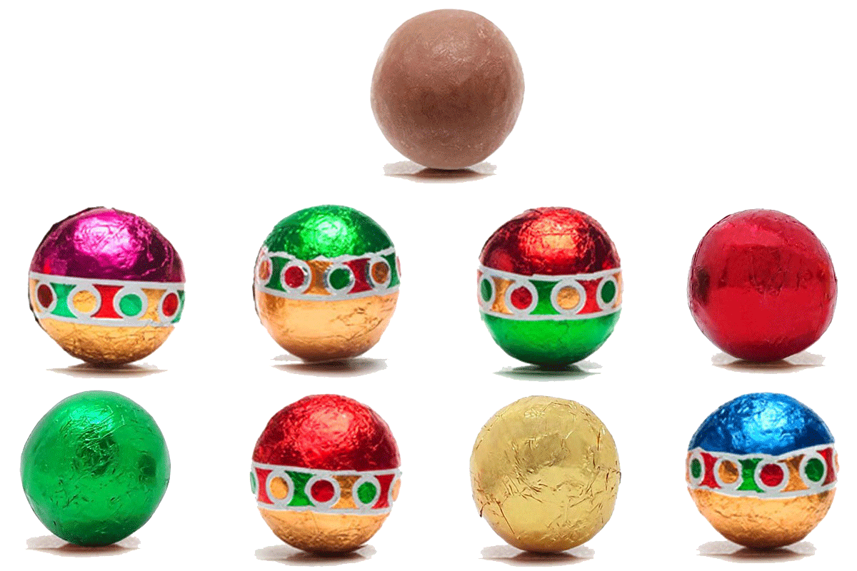 Foil Balls - Milk (Various Sizes)