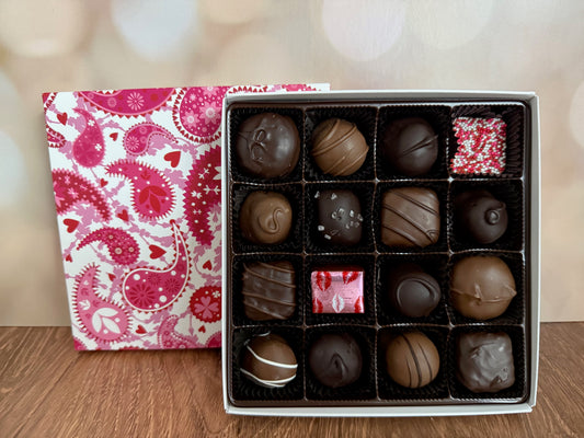 Pink Paisley Box (16 Piece Chocolates)