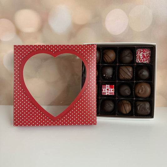 Peek-a-Boo Heart Box (16 Piece Chocolates)