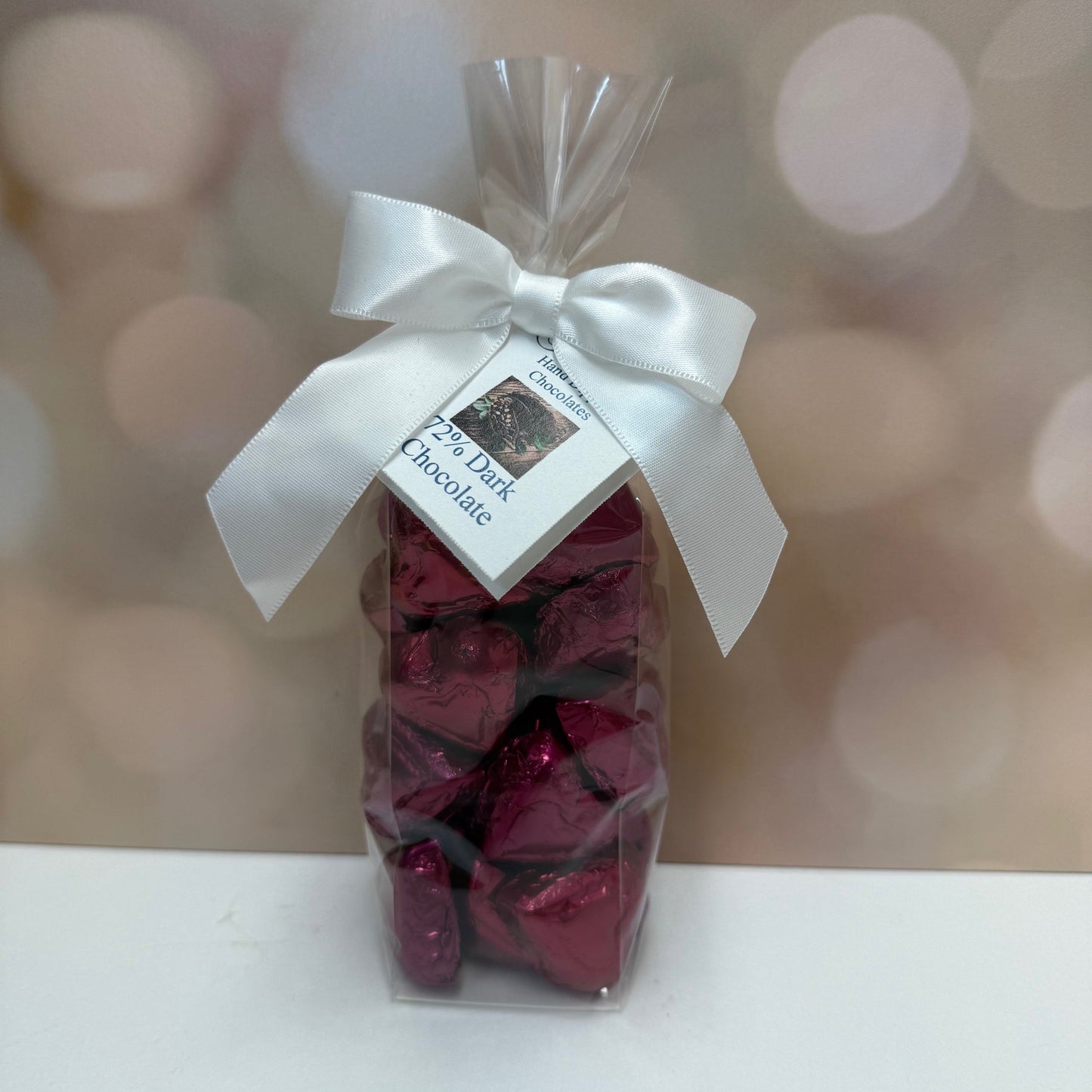 Foiled Hearts - 8oz (72% Chocolate)