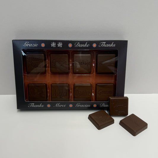 Thank you in 8 Languages- Milk Chocolate 8 pieces